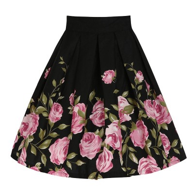Cotton Vintage Plus Size Skirts Women Flowers TL
